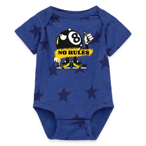 No Rules 8 Ball - Baby 5 Star Print One Piece