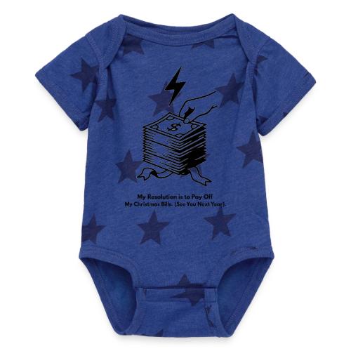 Christmas Bills T-Shirt - Baby 5 Star Print One Piece