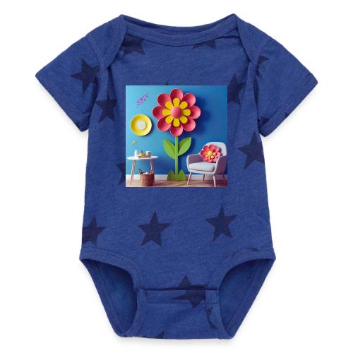 Flower design and harmony of environmental well-be - Baby 5 Star Print One Piece