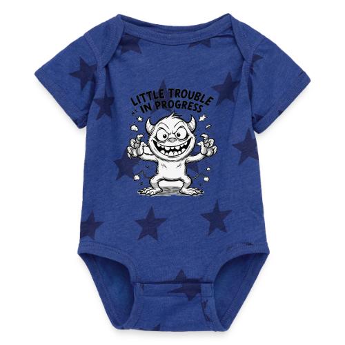 Playful Mischief Demon Illustration - Baby 5 Star Print One Piece