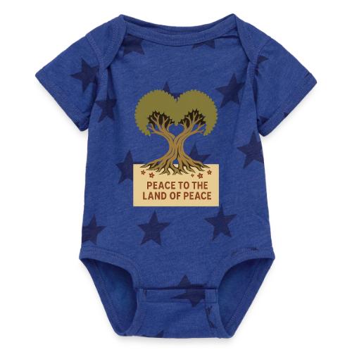 Peace To The Land Of Peace Tree Heart - Baby 5 Star Print One Piece