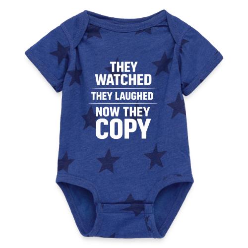 They Watched They Laughed Now They Copy Tee - Baby 5 Star Print One Piece