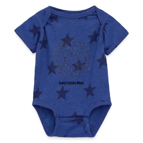 Santa's Festive Wheel T-Shirt - Baby 5 Star Print One Piece