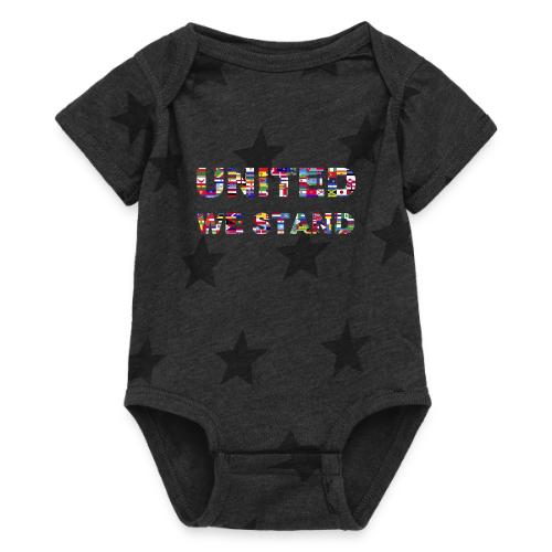 UNITED WE STAND - Baby 5 Star Print One Piece