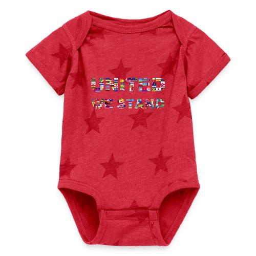 UNITED WE STAND - Baby 5 Star Print One Piece