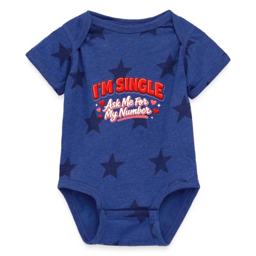 I’m Single Retro Bubble - Baby 5 Star Print One Piece
