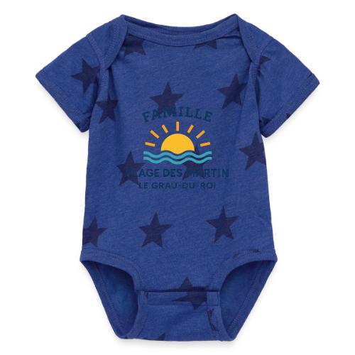 Family Beach Shirt – Plage des Martin Design - Baby 5 Star Print One Piece