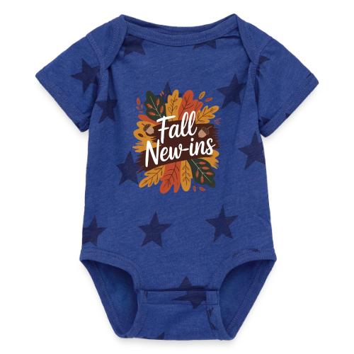 Fall New-Ins Autumn Leaves Acorn Seasonal Outfit - Baby 5 Star Print One Piece