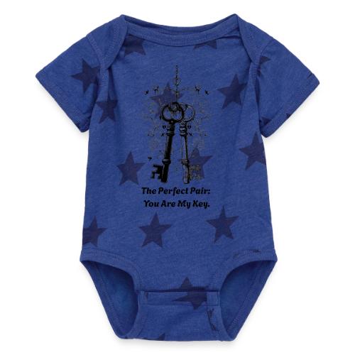 Valentine love keys - Baby 5 Star Print One Piece