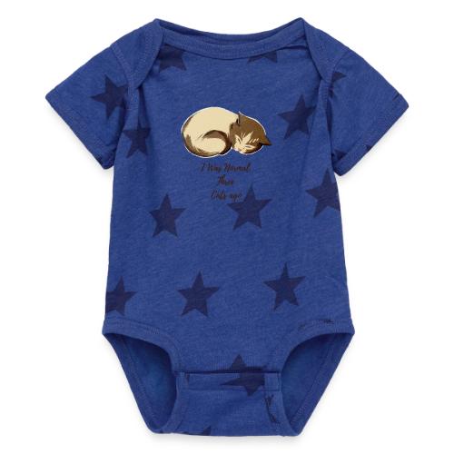 I Was Normal Three Cats Ago Funny Cat T-Shirt - Baby 5 Star Print One Piece