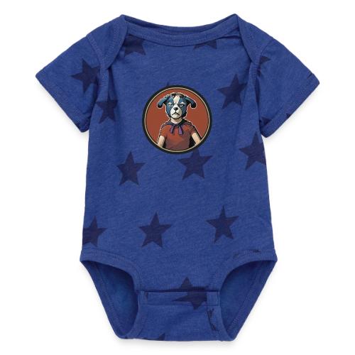 Dogboy Adventutes Red Circle Logo - Baby 5 Star Print One Piece