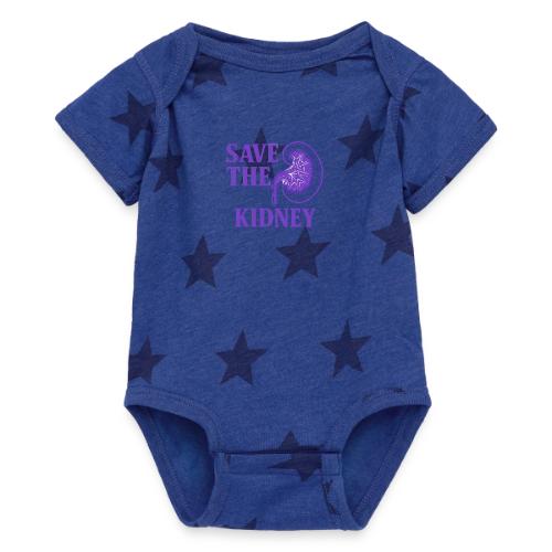 Save the kidney - Baby 5 Star Print One Piece