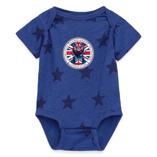 England Lion Emblem T Shirt, Flag Pride Gift - Baby 5 Star Print One Piece