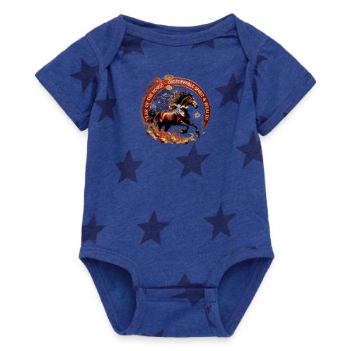 Year of the Horse Fiery Spirit T Shirt, Lunar New - Baby 5 Star Print One Piece