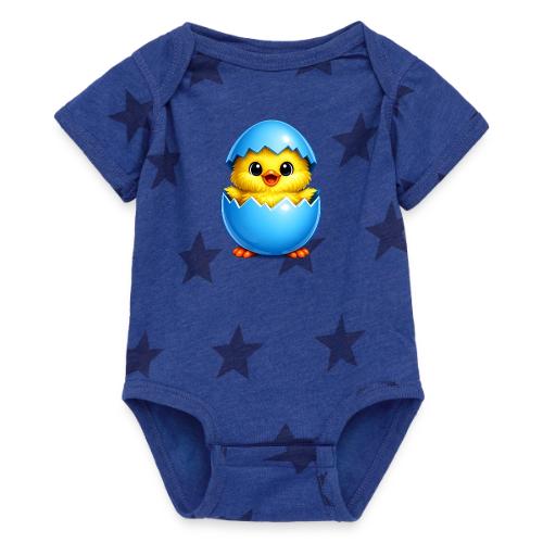 Easter Chick Blue - Baby 5 Star Print One Piece
