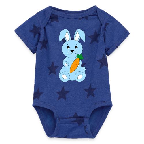 Cute Blue Bunny — Newborn Baby and Nursery Gift - Baby 5 Star Print One Piece