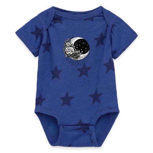 Crescent Moon Floral - Baby 5 Star Print One Piece