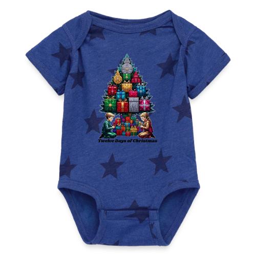 Twelve Days of Gifts T-Shirt - Baby 5 Star Print One Piece
