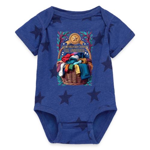 Laundry Mountain Champion Tee | Still Undefeated - Baby 5 Star Print One Piece