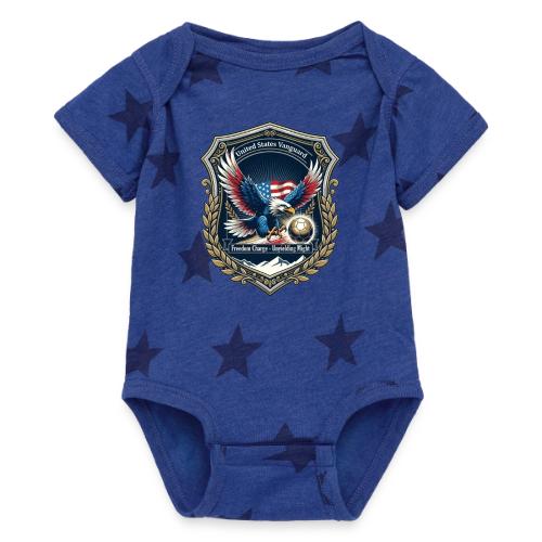 USA Eagle Vanguard T-Shirt,American Flag PrideGift - Baby 5 Star Print One Piece