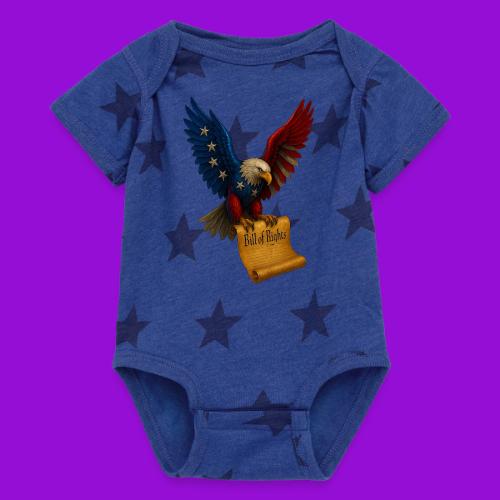 Bill of Rights Bald Eagle - Baby 5 Star Print One Piece