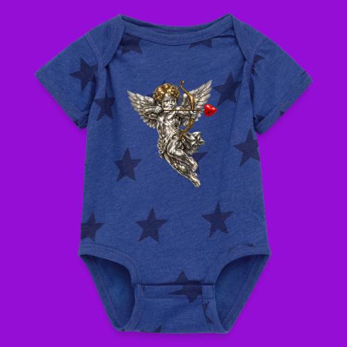 Metallic Cupid - Baby 5 Star Print One Piece
