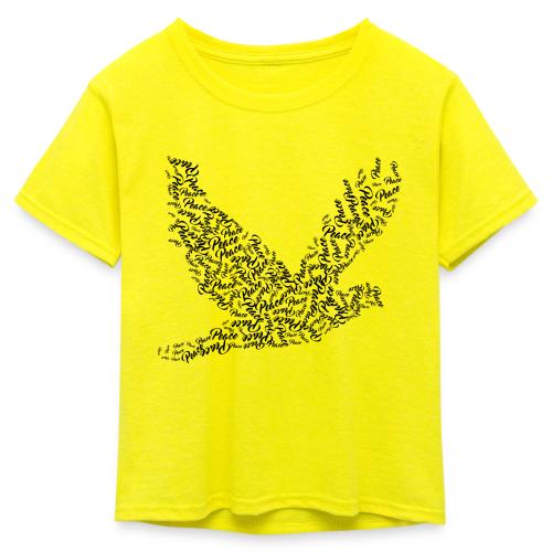 DOVE Peace in FLIGHT - Kid's 50/50 Neon T-Shirt