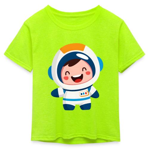 Joyful Baby Astronaut - Kid's 50/50 Neon T-Shirt