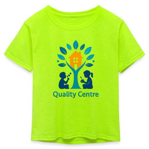Quality Learning Center on Slim Fit Rib Women's - Kid's 50/50 Neon T-Shirt