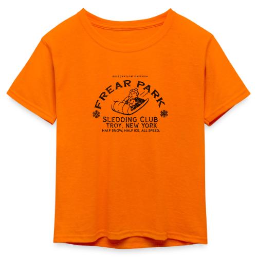 RO Frear Park Sledding Club Distressed Dark - Kid's 50/50 Neon T-Shirt