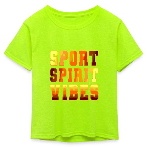 Sport Spirit Vibes Gradient - Kid's 50/50 Neon T-Shirt