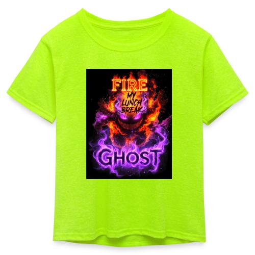 FIRE GHOST 26 - Kid's 50/50 Neon T-Shirt