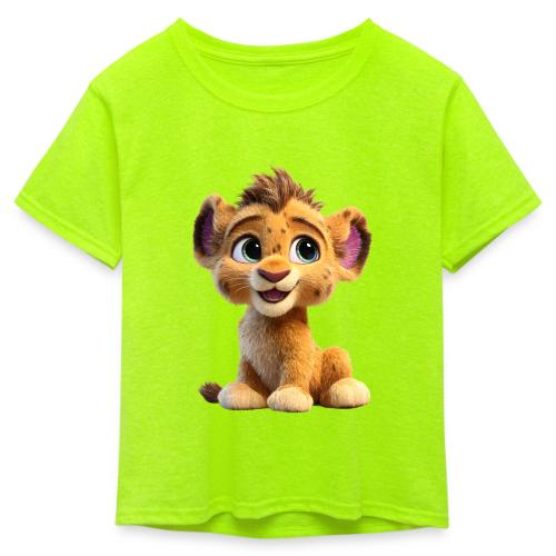 Sweet Lion Cub - Kid's 50/50 Neon T-Shirt