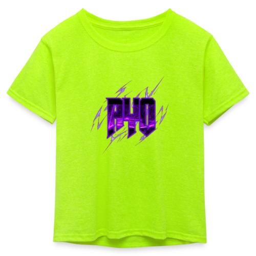 Ayo's All Four Colors combine - Kid's 50/50 Neon T-Shirt
