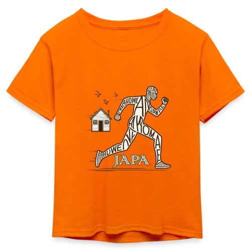 Japa - Yoruba which means To Leave or Run Away - Kid's 50/50 Neon T-Shirt