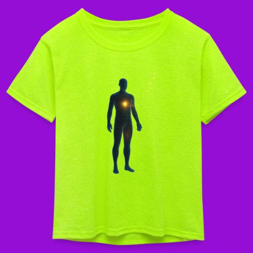 Glowing Chest Personl - Kid's 50/50 Neon T-Shirt