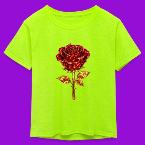 Golden Rose - Kid's 50/50 Neon T-Shirt
