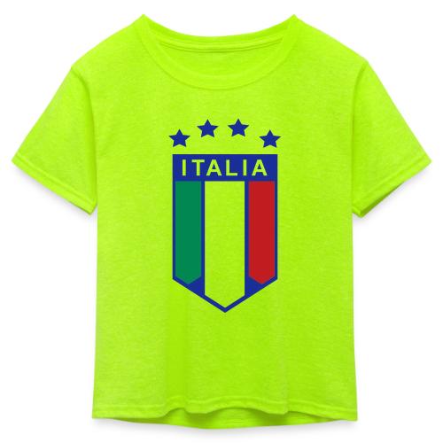 4 Star Italia Shield - Kid's 50/50 Neon T-Shirt