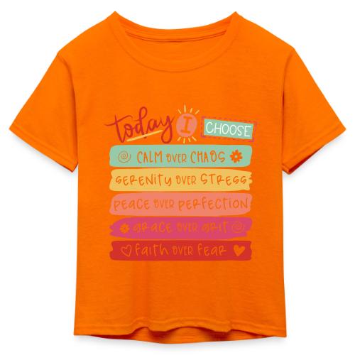 Harmony Collection - Today I Choose - Kid's 50/50 Neon T-Shirt
