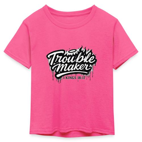 Troublemaker - Kid's 50/50 Neon T-Shirt