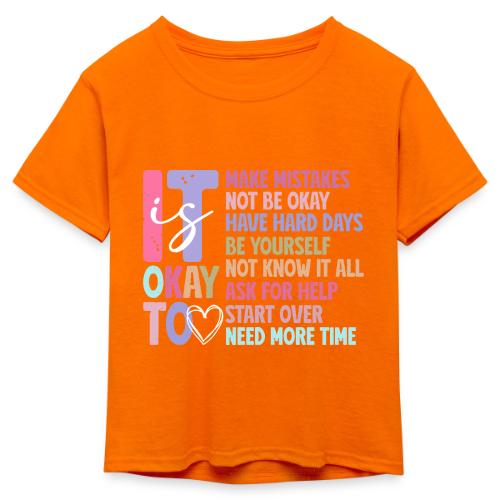 Harmony Collection - It s Okay To Make Mistakes - Kid's 50/50 Neon T-Shirt