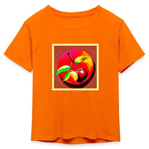Vibrant Cherry Duo - Kid's 50/50 Neon T-Shirt