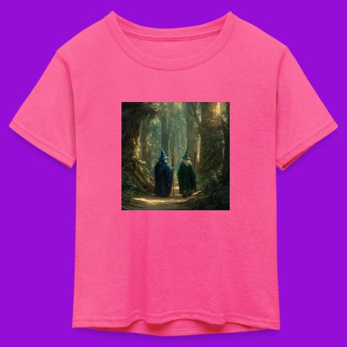 Wizards Walk - Kid's 50/50 Neon T-Shirt