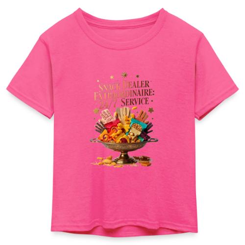 Snack Dealer Extraordinaire Tee, Mum Gift - Kid's 50/50 Neon T-Shirt