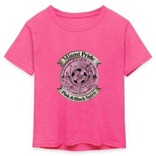 Miami Pride T Shirt, Soccer City Pride Gift - Kid's 50/50 Neon T-Shirt