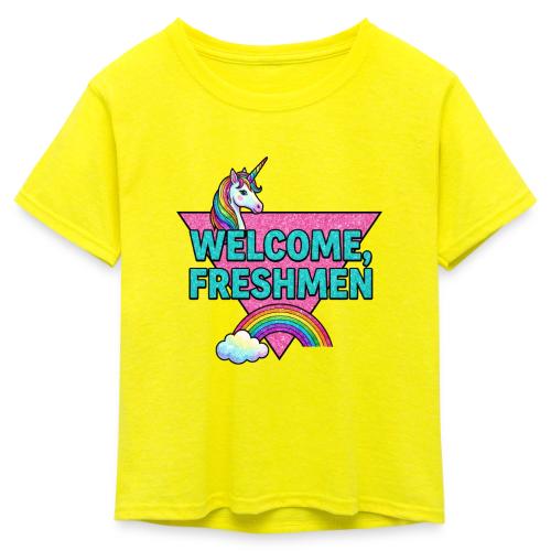 Welcome, Freshmen - Kid's 50/50 Neon T-Shirt