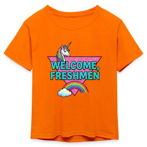 Welcome, Freshmen - Kid's 50/50 Neon T-Shirt