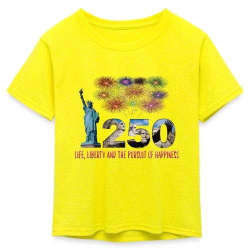250 Years USA - Kid's 50/50 Neon T-Shirt