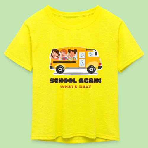 first day of school outfit- school again - Kid's 50/50 Neon T-Shirt