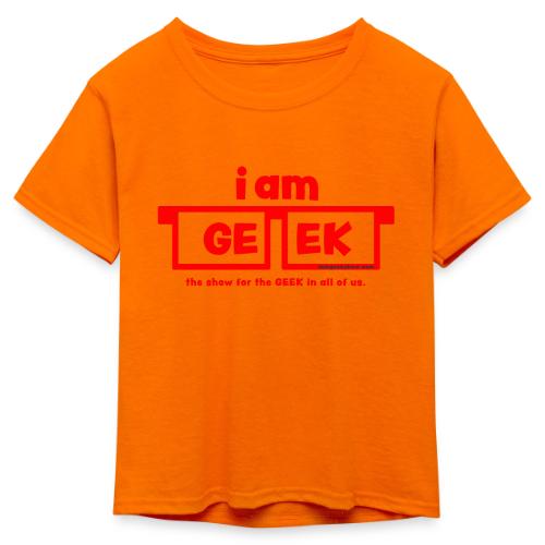 iamGEEK RED - Kid's 50/50 Neon T-Shirt
